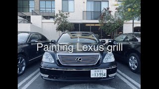 Lexus ls430 grill painting how to video [upl. by Nnylannej]