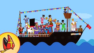 ZIE GINDS KOMT DE STOOMBOOT • Sinterklaasliedjes • De Club van Sinterklaas [upl. by Nelloc]