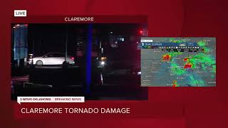 Power lines down in Claremore Oklahoma after EF2 tornado [upl. by Edahs]