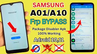 Samsung A01A10  Android 1011  frp bypass easy way in 2023 [upl. by Danella]