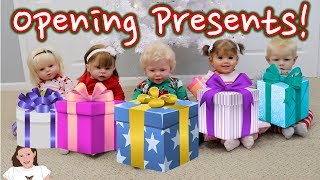 Reborn Toddlers Open Christmas Gifts from Mattel  Kelli Maple [upl. by Ybbil]