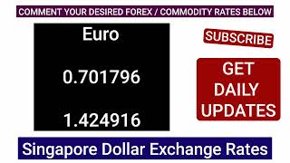 SINGAPORE DOLLAR MONEY EXCHANGE RATES TODAY 21 OCTOBER 2024 [upl. by Ellenhoj]