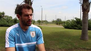 Debut de Cristhian Stuani en la selección mayor de Uruguay [upl. by Adnauqaj]