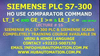 COMPARATOR COMMAND 16 BIT LESS THEN AND GREATER EQUAL AND LESS EQUAL COMMAND URDU HINDI LECTURE 16 [upl. by Sugihara]