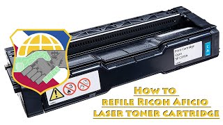 How to refill Ricoh Aficio laser toner cartridge SP C220 C231n sf C232sf C311n C312dn C242sf C250 [upl. by Fonsie794]