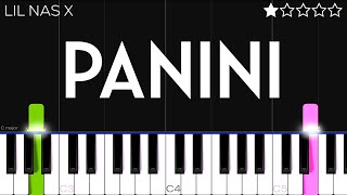 Lil Nas X  Panini  EASY Piano Tutorial [upl. by Whit]