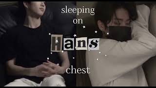 Stray Kids ASMR Sleeping On Hans Chest🐿️heartbeat voice [upl. by Helaina]