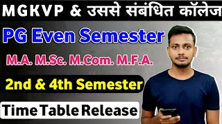 MGKVP PG NEP 2nd amp 4th Semester Time Table 2024  PG 2nd 4th Semester Exam [upl. by Dlabihcra]