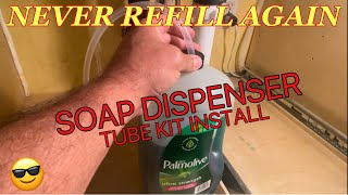 KITCHEN SOAP DISPENSER Extension TUBE KIT Installation So Easy [upl. by Otreblif]