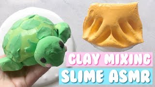 CLAY SLIME MIXING COMPILATION SATSIFYING SLIME ASMR [upl. by Rolo]