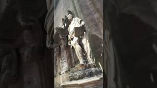 Saint Bartholomew flayed statue in Milan Cathedral [upl. by Kelcey]