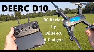 DEERC D10 review  Fun Foldable Drone with WiFi FPV 1080p Camera [upl. by Elaynad755]