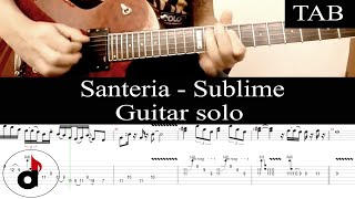 SANTERIA  Sublime SOLO guitar cover  TAB [upl. by Yllehs]