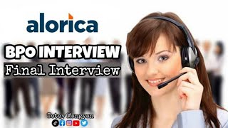 BPO INTERVIEW Alorica Final Interview  Totoy Mangyan [upl. by Ahsemat]