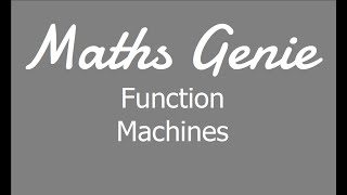 Function Machines [upl. by Neelhsa]