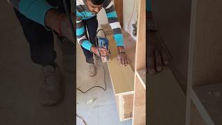 Laminate trimm work carpentry woodworking shortvideo [upl. by Vedette]