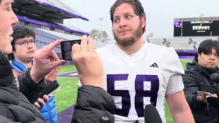 Husky Football 2024 spring practice interview with Zach Henning [upl. by Brosy373]