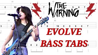 The Warning  EVOLVE BASS TABS  Cover  Tutorial  Lesson [upl. by Anelra]