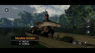 SaintCroix Muskie Golem Monster  Fish Monsters  Fishing Planet Mobile 2024 Full No Cut [upl. by Oneill233]