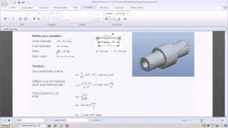 Calculating the critical speed of a shaft bearing [upl. by Emarej]