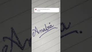 Anabia name in cursivewriting shortsvideo learncursive cursivewriting requestedvideo [upl. by Witt]