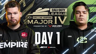 Call Of Duty League 2021 Season  Stage IV Major Tournament  Day 1 [upl. by Nohtanoj]