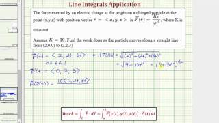 Line Integral Application  Work of a Charged Particle [upl. by Tiphany]