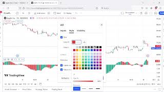 Tradingview awesome oscillator EASY SET UP 👌 [upl. by Akinajnat]