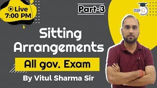 Reasoning Class  Sitting Arrangements  All govt Exam  Part 3  By Vitul Sir  Study IQ [upl. by Oinotna]