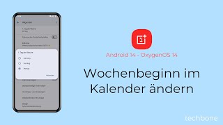 Wochenbeginn im Kalender ändern  OnePlus Android 14  OxygenOS 14 [upl. by Asilrahc806]