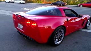 Stock C6 Corvette Z06 exhaust note and take off [upl. by Garrity599]