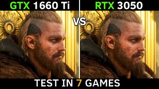 GTX 1660 Ti vs RTX 3050 DLSS ON  Test in 7 Games at 1080p  2022 [upl. by Otiragram254]