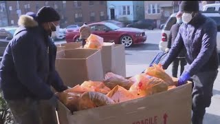 Day of service Brookdale Hospital helps families with food insecurity [upl. by Annaigroeg221]