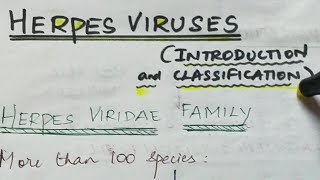 Herpesviruses  Introduction and classification  Microbiology  Handwritten notes [upl. by Buck589]