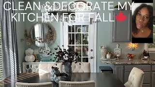 NEW 🍂VINTAGE GLAM COZY FALL CLEAN AND DECORATE WITH ME  KITCHEN  DINNING REFRESH🍁 [upl. by Ynnavoj278]