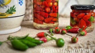 PEPERONCINI 🌶️ PICCANTI IN SALAMOIA 😋 [upl. by Erehs]