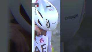 A lucky escape for Brandon McNulty after a HORROR crash 😱💥 cycling lavuelta [upl. by Alliehs793]