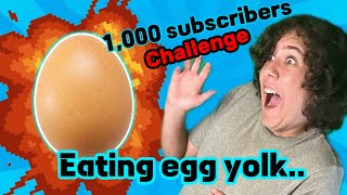 1K subscribers challenge… Gargling egg yolk￼ [upl. by Nicolas]