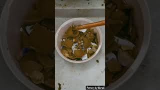 How to make pottery clay at home asmr shorts satisfying [upl. by Lipfert]