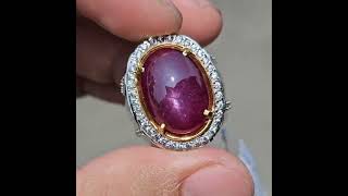 Natural Purplish Red Star Ruby Mozambique Unheated No Treatment 1323 carats Passbook SKY lab ruby [upl. by Alurd]