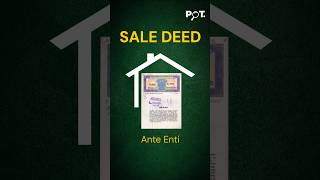 What is a Sale Deed betterindia telanganagovernment indiangovernment [upl. by Tterab271]