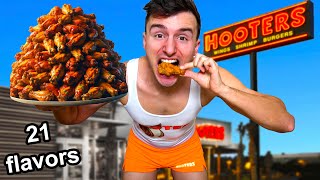 Lucas Eats Every Hooters Wing Flavor [upl. by Nisbet]