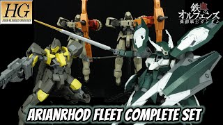 PBandai HG Gjallarhorn Arianrhod Fleet Complete Set Review  Gundam IronBlooded Orphans [upl. by Enrahs]