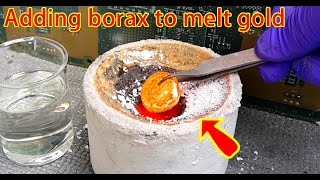 Last weeks recipe for you Adding borax to melt gold [upl. by Older]