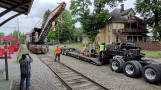 Cooperstown charlotte valley railroad Delaware Hudson Crane Unloading track equipment [upl. by Nealey]