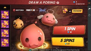 DRAW A PORING EVENT FULL DETAILS IN FREE FIRE  HOW TO GET PORING PET IN FREE FIRE [upl. by Antebi]