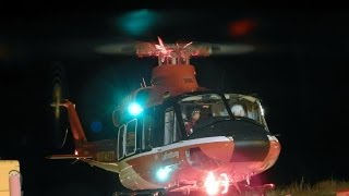 Bell 412 ITH Christoph Thüringen Trauma Helicopter Approach Landing [upl. by Einnus]