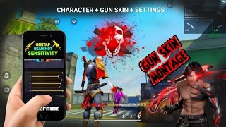 Cun Skin Montage Onetap Headshot Sensitivity 😱 Subscribe Now 🙏 freefire gaming video [upl. by Patin164]