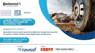 Webinar Neumáticos Continental  Llantas  Mitos y Verdades de Productos Premium  Navisaf [upl. by Fia28]