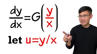 Homogeneous Differential Equations introduction amp example [upl. by Dur]